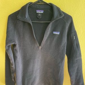 Patagonia women’s quarter zip better sweater. Black. Size XS